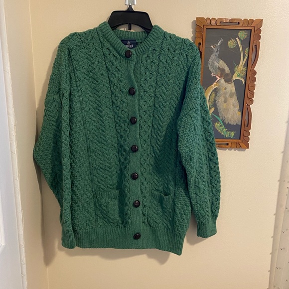 Aran woollen mills Sweaters - Aran Woolen Mills (True Green) Knit Merino Sweater Size XL
